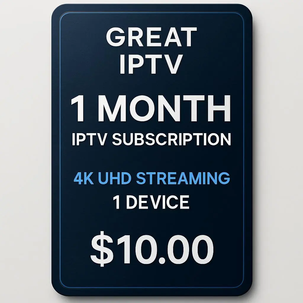 1-Month GreatIPTV Subscription
